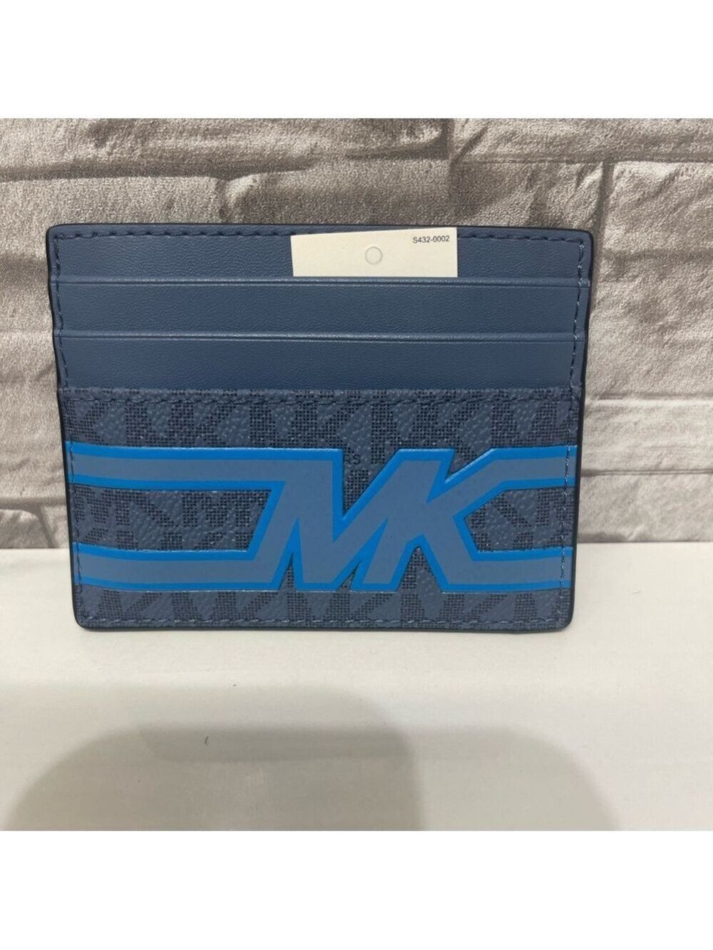 Michael Kors Cooper Utility Messenger & Card Holder Unisex Blue Logo Denim Multi - Picture 7 of 10